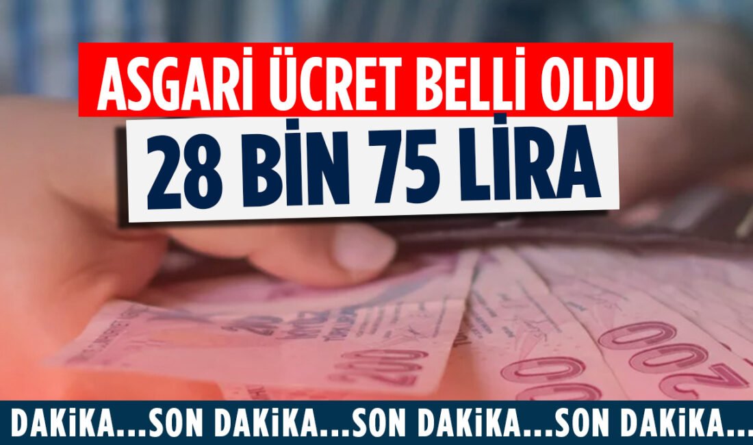 2026 Asgari Ücret Belli Oldu Net 28.075 TL Brüt 33.030 TL